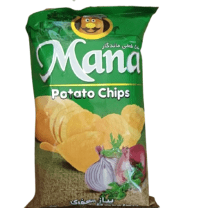 چیپس مانا میانه طعم پیاز جعفری